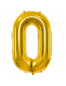 Balão Número 0 Dourado